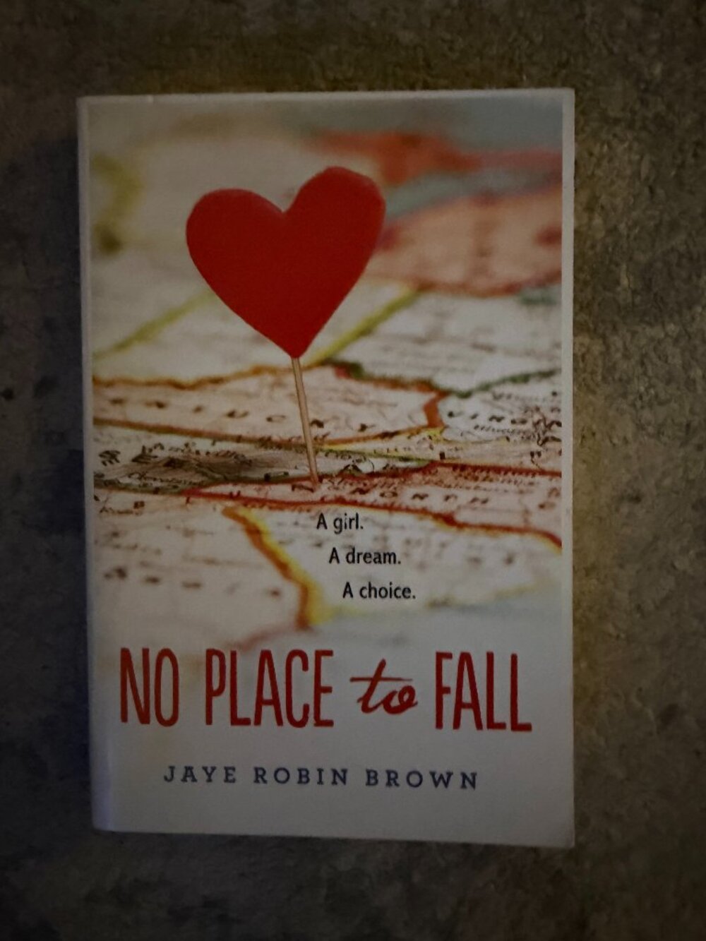 no place to fall book